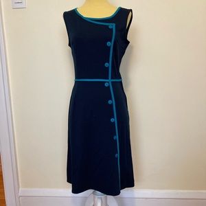 ModCloth Retrolicious navy blue dress S